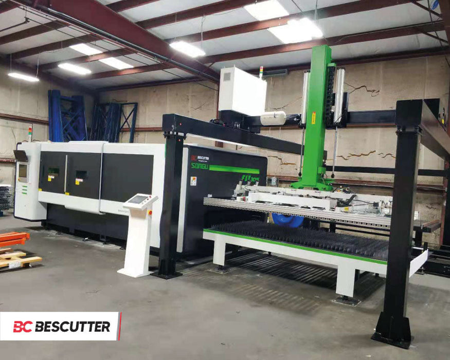 CARGA Y DESCARGA AUTOMÁTICA | Sistema para máquina de corte por láser de fibra.