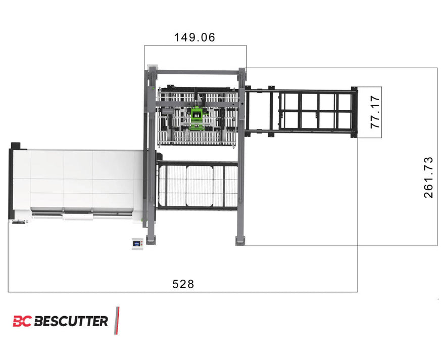 CARGA Y DESCARGA AUTOMÁTICA | Sistema para máquina de corte por láser de fibra.