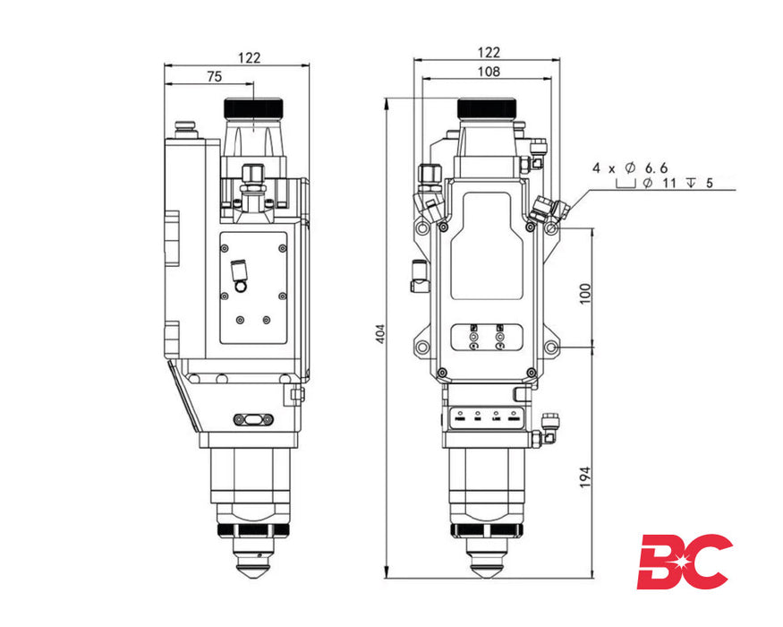 BOCI BLT421 Cabezal láser | Para 8kW a 15kW