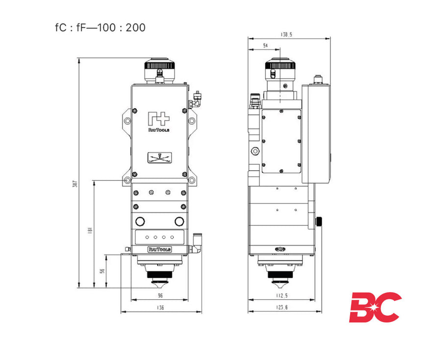 Raytools BS06K Cabezal láser para 0-6KW
