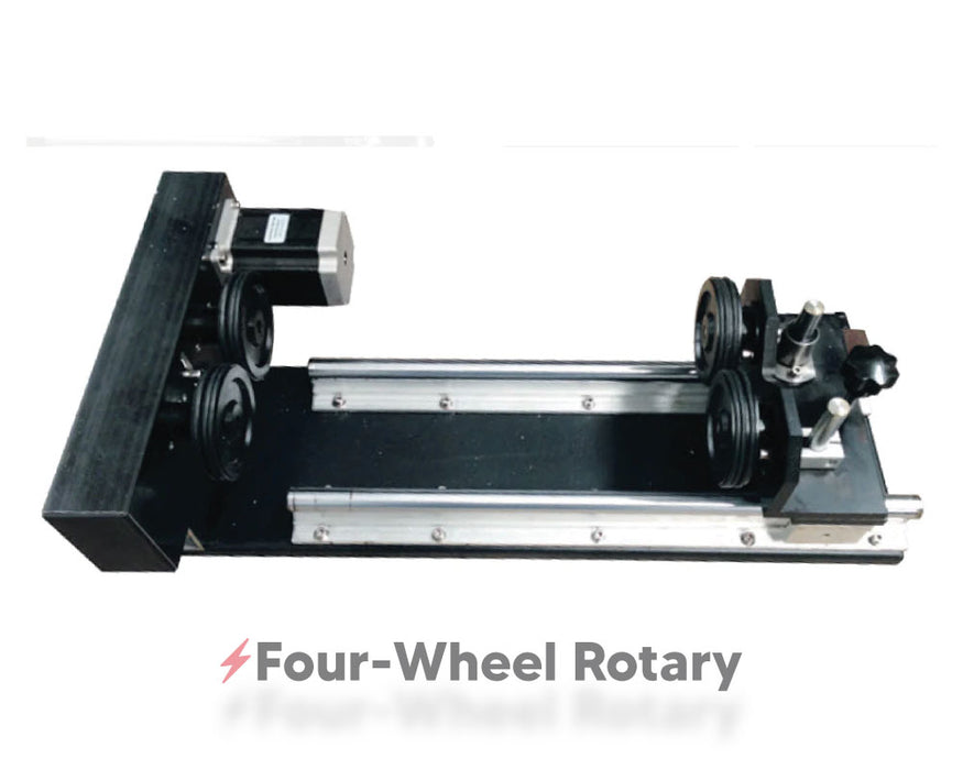 Máquina rotativa de tracción en las cuatro ruedas para grabado láser