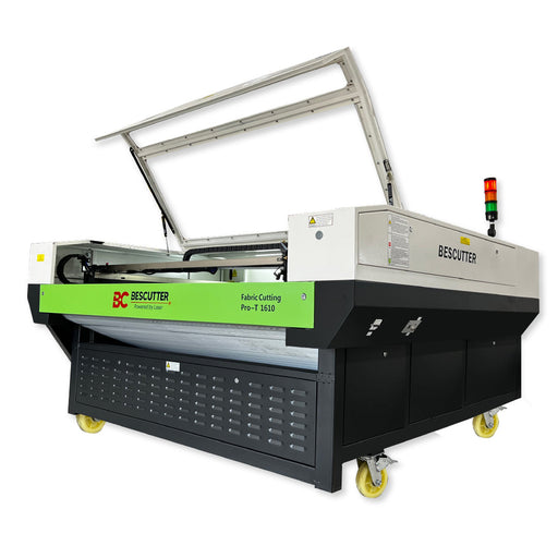 ALL SYSTEM INCLUDED BESCUTTER FABRIC PRO 56''X37'' | 130 - 150W | CO2 LASER CUTTER & ENGRAVER | AVAILABLE DOUBLE HEAD, CONVEYOR BELT AND AUTO-FEEDER - BesCutter Laser Cutters and Engravers