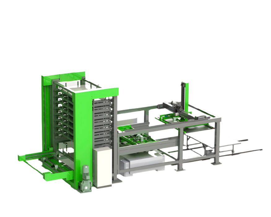 HYSTORE | Sistema automático de carga, descarga y almacenamiento para cortadora láser de fibra