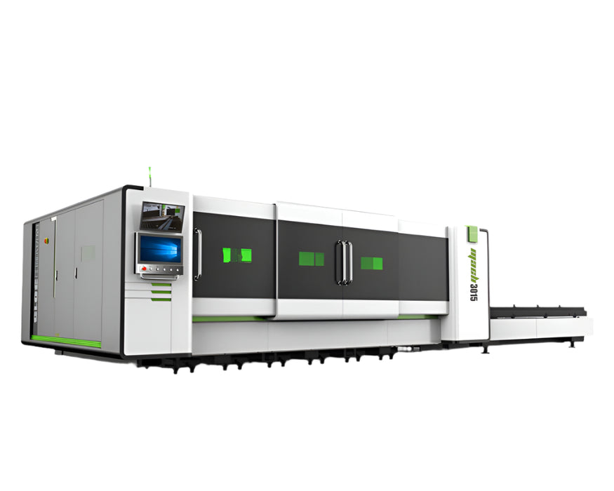MACH SPEED | 6000W -20000W | Fiber Laser Cutter Fully Enclosed with Hydraulic Shuttle Table