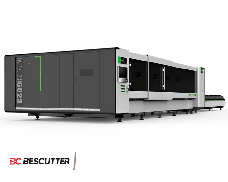MACH SPEED 6025 20'x8.3' | 6000W -15000W IPG | Fiber Laser Cutter Fully Enclosed with Hydraulic Shuttle Table