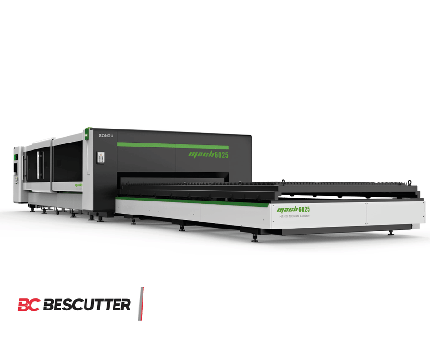MACH SPEED 6025 20'x8.3' | 6000W -15000W IPG | Fiber Laser Cutter Fully Enclosed with Hydraulic Shuttle Table