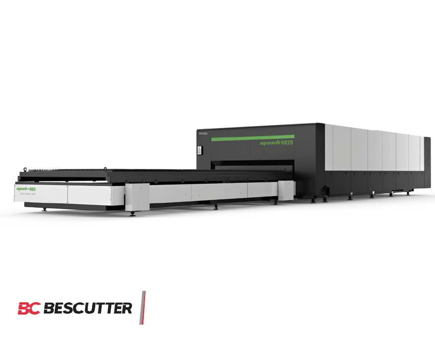 MACH SPEED 6025 20'x8.3' | 6000W -15000W IPG | Fiber Laser Cutter Fully Enclosed with Hydraulic Shuttle Table