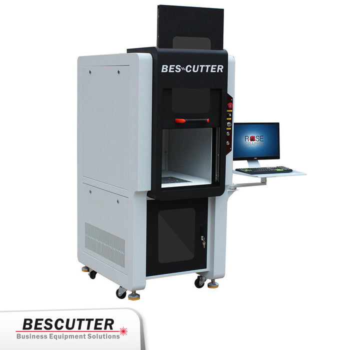 Q Series Galvo Fiber Laser Marker 20W-100W - Desktop Enclosed Type - BesCutter Laser Cutters and Engravers