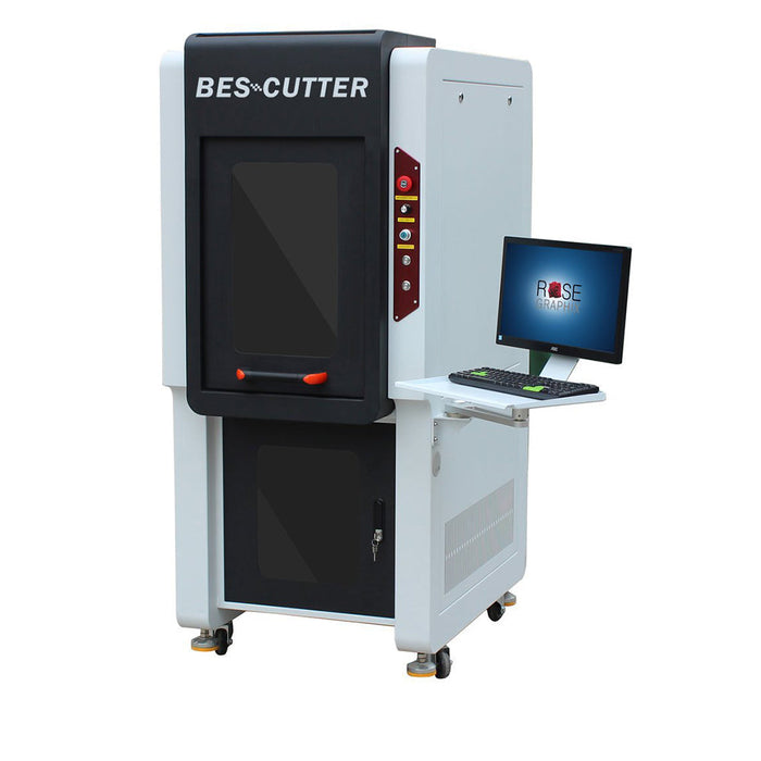 Q Series Galvo Fiber Laser Marker 20W-100W - Desktop Enclosed Type - BesCutter Laser Cutters and Engravers