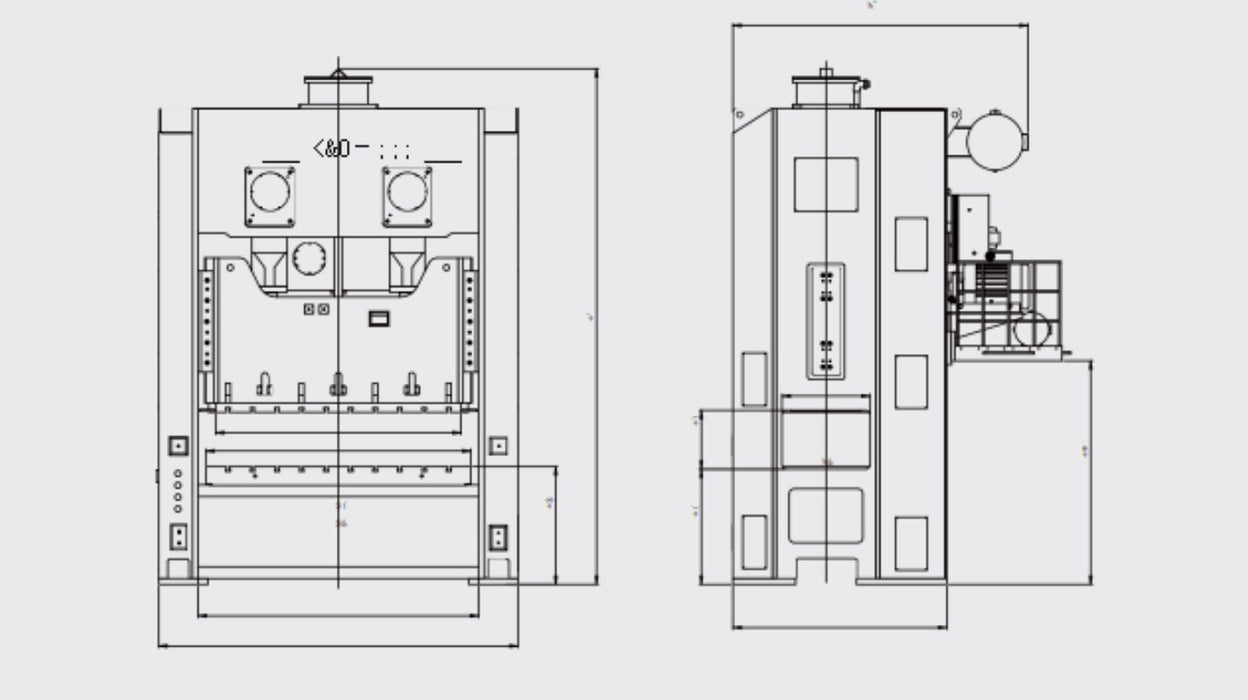Prensa de Doble Cigüeñal de Lado Recto Serie YCM