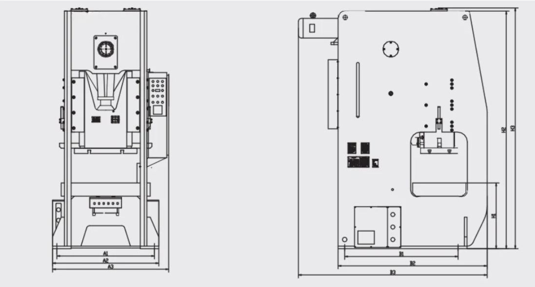 Troqueladora de Mesa Fija Tipo Semi-Cerrada Serie JY21