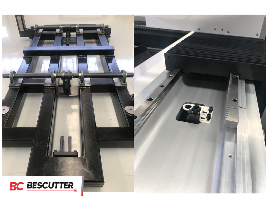 BesCutter Mach Speed 6-15KW 5'x10' IPG Fiber Laser Cutter Fully Enclosed with Hydraulic Shuttle Table - BesCutter Laser Cutters and Engravers