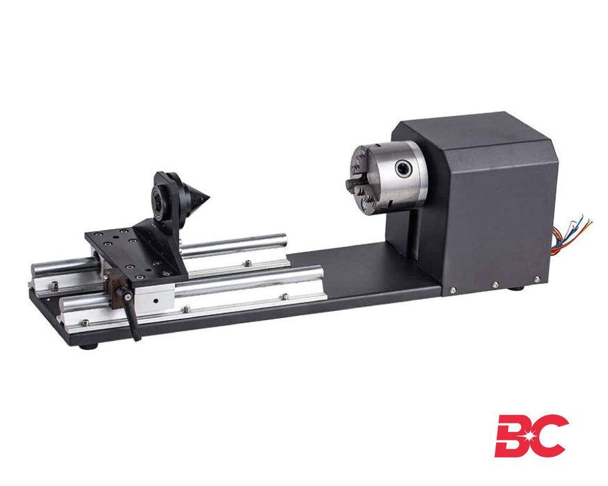 Mandril giratorio de tres mordazas para grabado láser